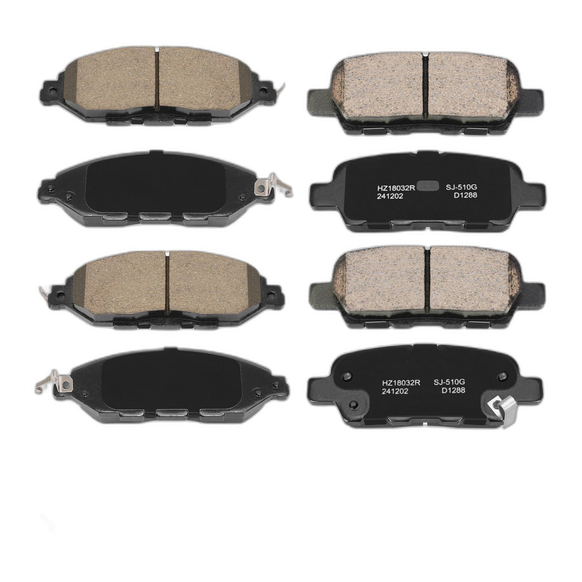 Front & Rear Premium Ceramic Brake Pads Set For Infiniti JX35 QX60 Nissan Murano