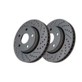 Front Drilled Slotted Brake Rotors Pair for Jeep, Wrangler JK 2018, 4WD V6 3.6L