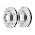 Front Drilled Rotors and Brakes Pads for Toyota Tacoma 4Runner FJ Cruiser 6 LUGS
