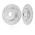 Rear Brake Kit Drilled Slotted Rotors Pads for 2013-2016 Ford Fusion Lincoln MKZ