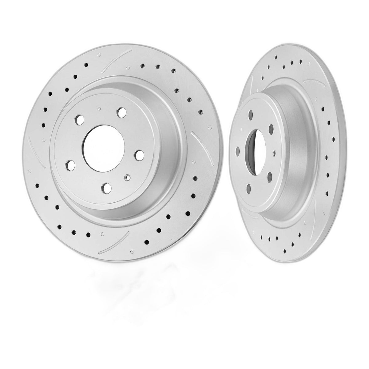 Rear Brake Kit Drilled Slotted Rotors Pads for 2013-2016 Ford Fusion Lincoln MKZ