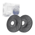 Front Drilled Slotted Brake Rotors Pair for INFINITI, Q45 2002-2006, RWD V8 4.5L