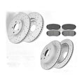 Front Rear Drilled Rotors Ceramic Brake Pads Kit For 07-09 Ford Edge Lincoln Mkx