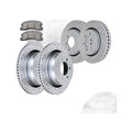 Front Rear Brake Rotors Brake Pads Kit for Ford F-150 6 Lug Brakes Rotor Pad Kit