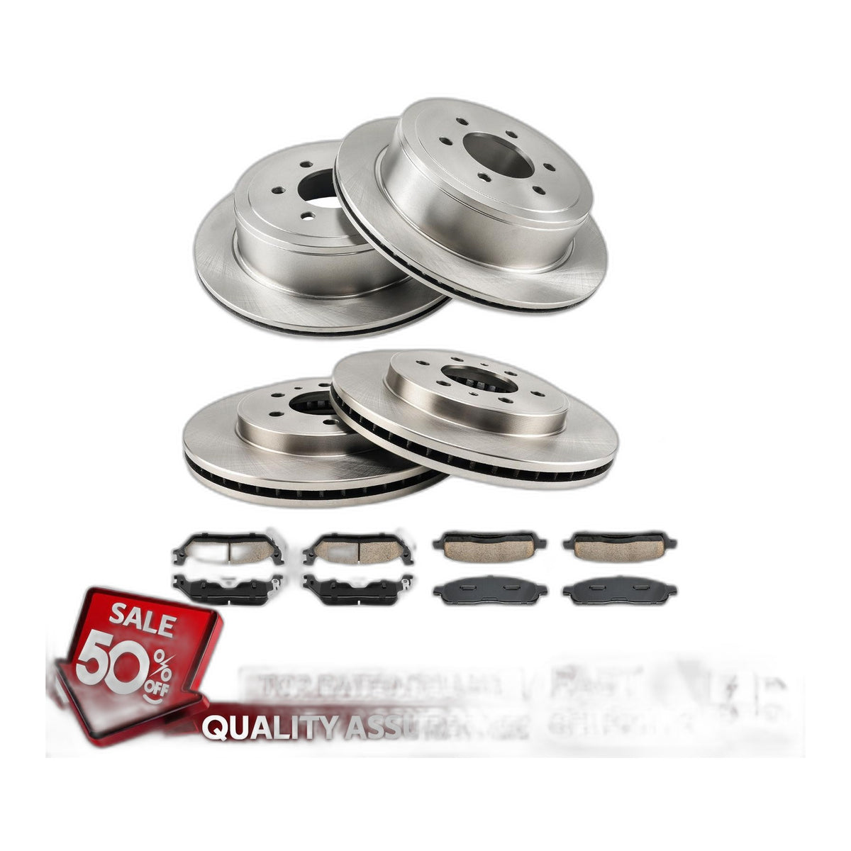 Front Rear Brake Rotors & Pads Kit 54170 D1392 54111 D1012 for 09 Ford F-150