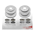 Front Rear Drilled Brake Rotors And Ceramic Pads Kit for 2007-2013 Mini Cooper