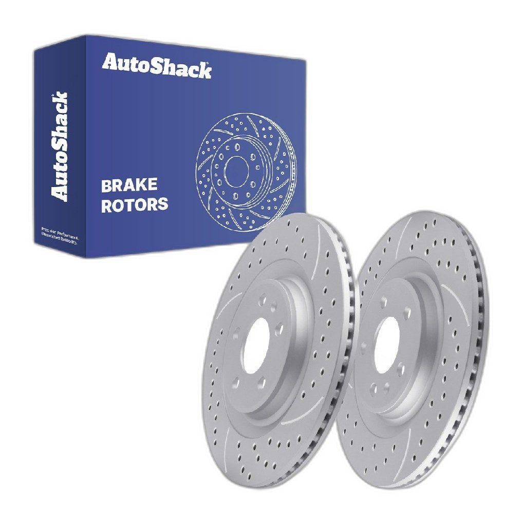 Rear Drilled Slotted Brake Rotors Pair for Audi, SQ5 2014-2025, AWD V6 3.0L