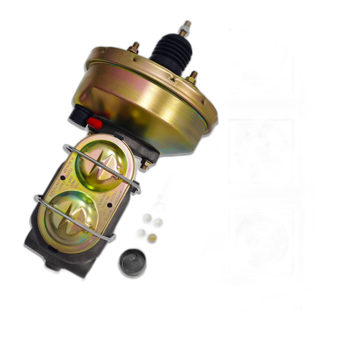 8" Single Diaphragm Zinc Power Brake Booster & 1" Bore Master Cylinder 4 Port