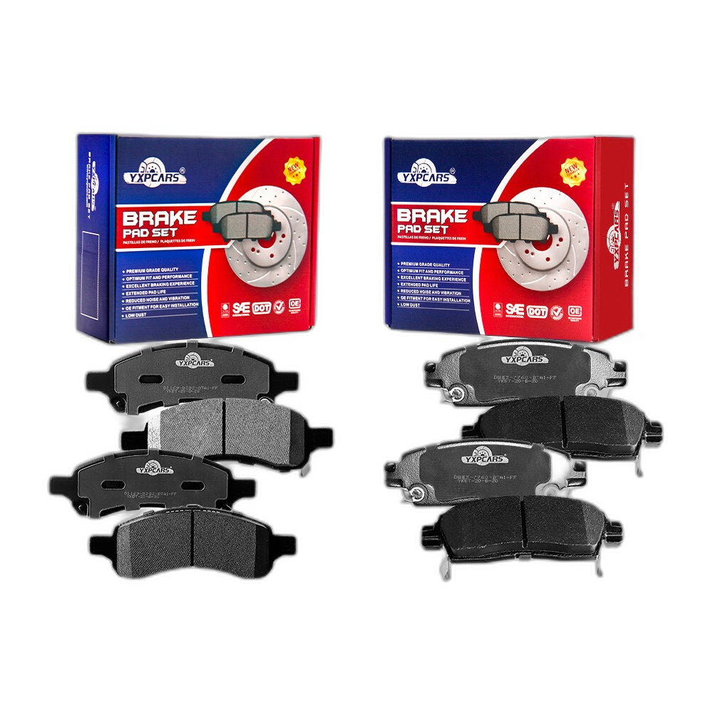 8PCS Front and Rear Ceramic Brake Pads Set For 2006 2007 2008 2009 GMC Envoy