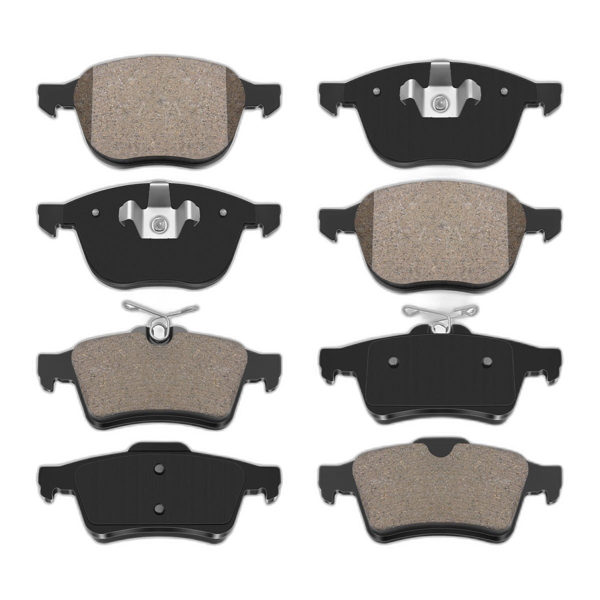 Front Rear Ceramic Brake Pads w/Hardware Fit Escape Focus C-Max Mazda3 Volvo