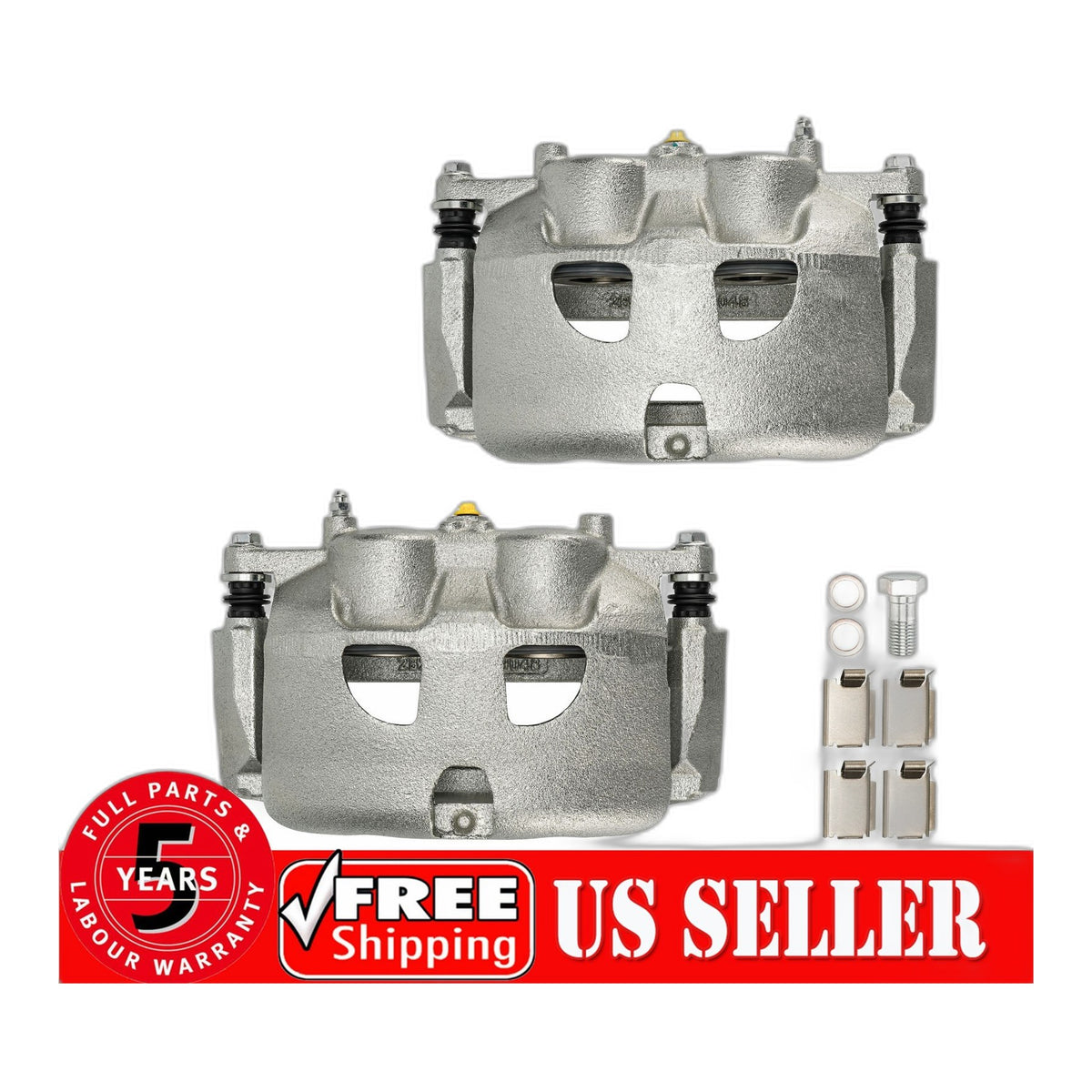 Pair of Front Brake Caliper & Bracket For Ford F-150 2012-2020 OE CL3Z2B120A