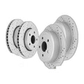 Brake Kit for Jeep Wrangler JK Front and Rear Brake Rotors Ceramic Brake Pads