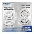 Front and Rear Disc Brake Rotors Pads Kit for Ford F-150 2015-2017 Drilled