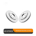 Front Brake Rotors Ceramic Pads Kit for Ford F-150 Mark LT Brakes Drilled