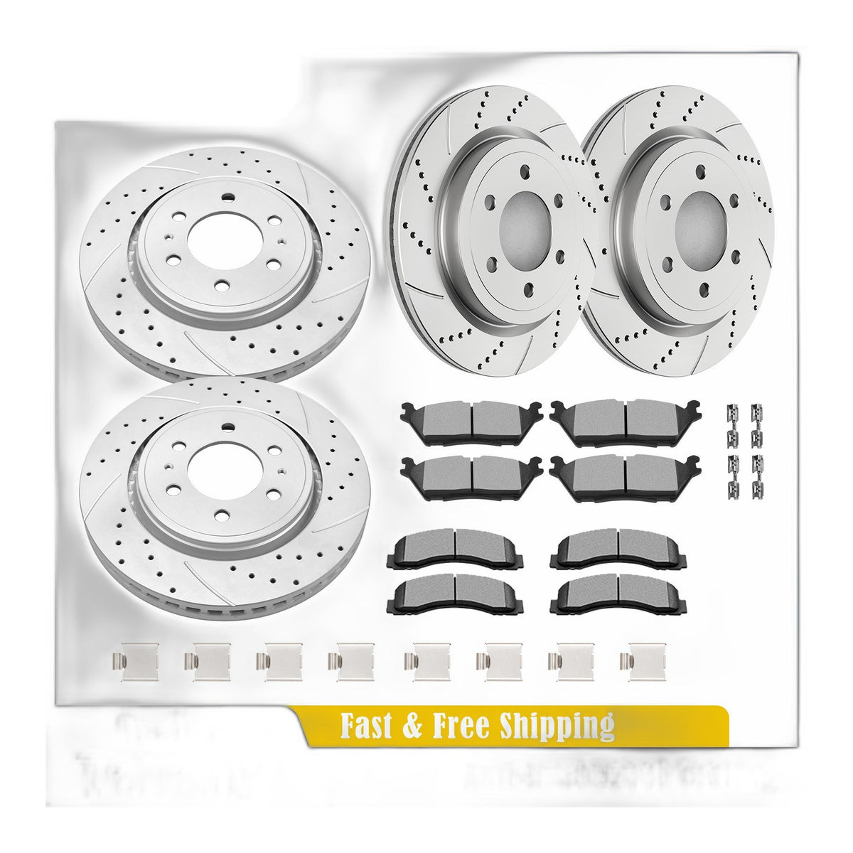 Front Rear Brake Rotors Pads for Ford Expedition 2018-2021 F-150 2018-2020