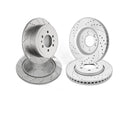Front and Rear Brake Rotors and Pads for Ford F-150 6 Lug 10-11 Slotted Drilled