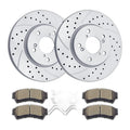 Front Brake Kit Drilled Slotted Rotors Ceramic Pads for Odyssey 2005-2010