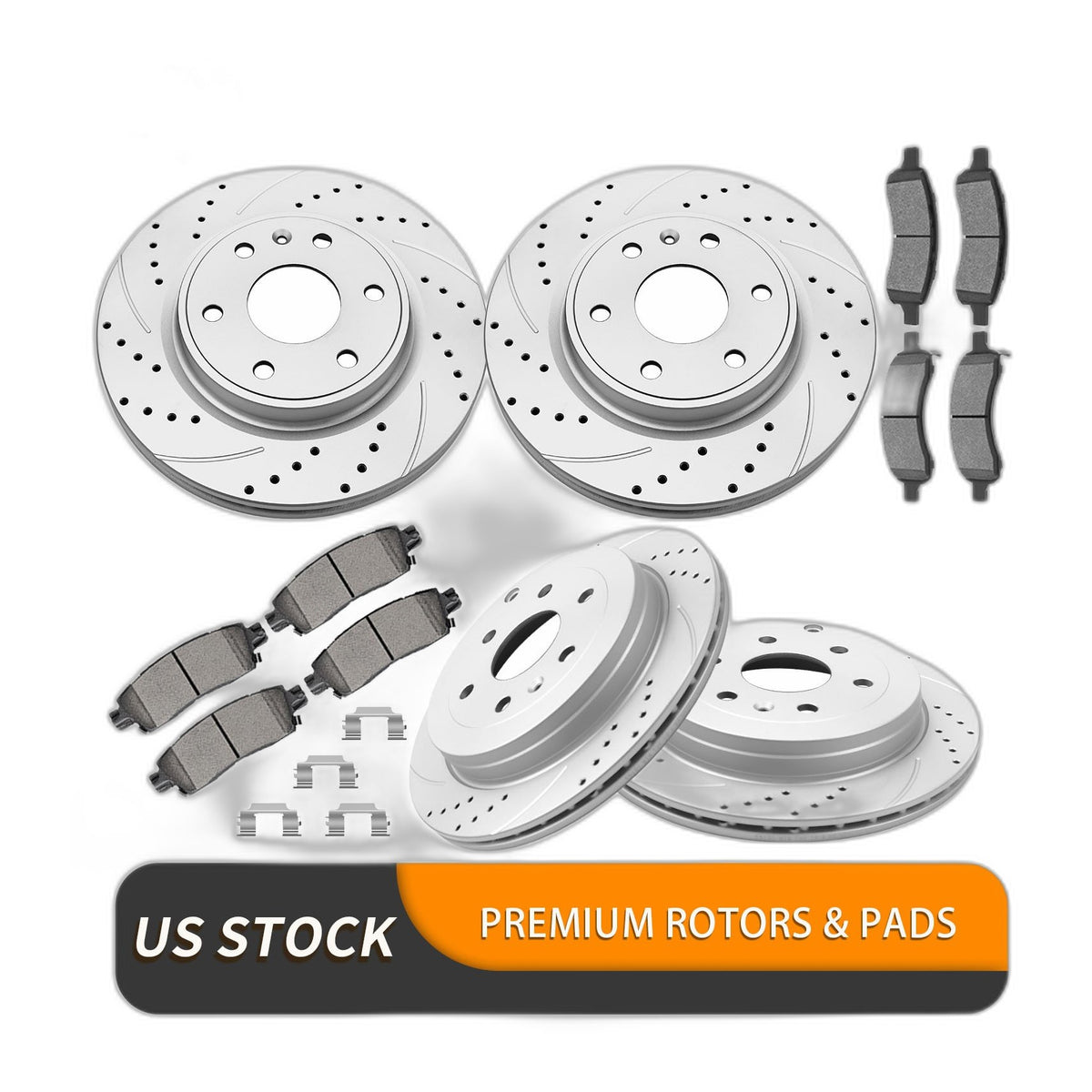 Front Rear Brake Rotors Pads Kit for Saturn Outlook GMC Acadia Buick Enclave