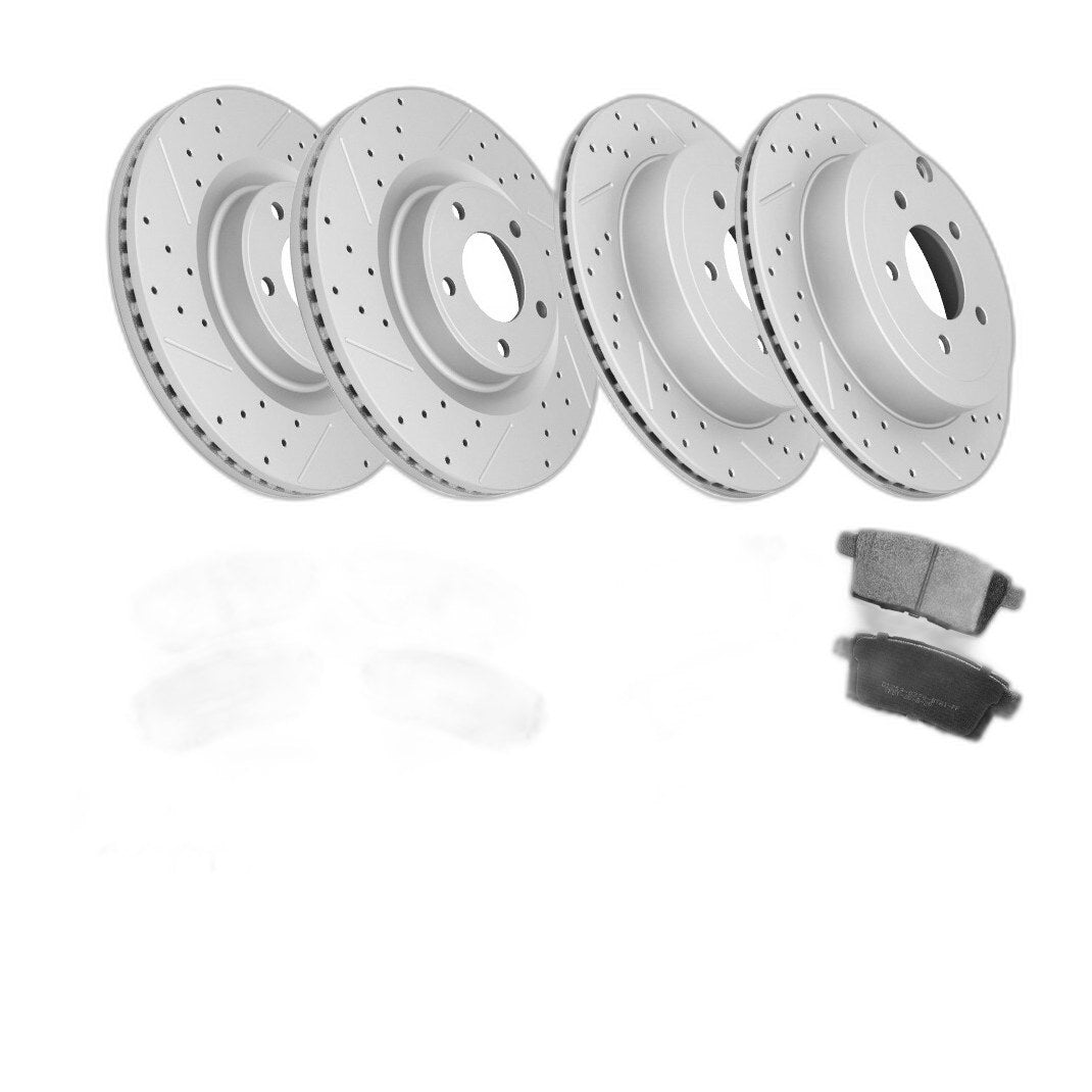 Front Rear Brake Rotors Ceramic Pads Kit For Ford Edge Lincoln Mkx 2007 - 2010