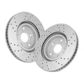 11.65" Front Drilled Slotted Brake Rotors Pair for Toyota Camry 2007-2017