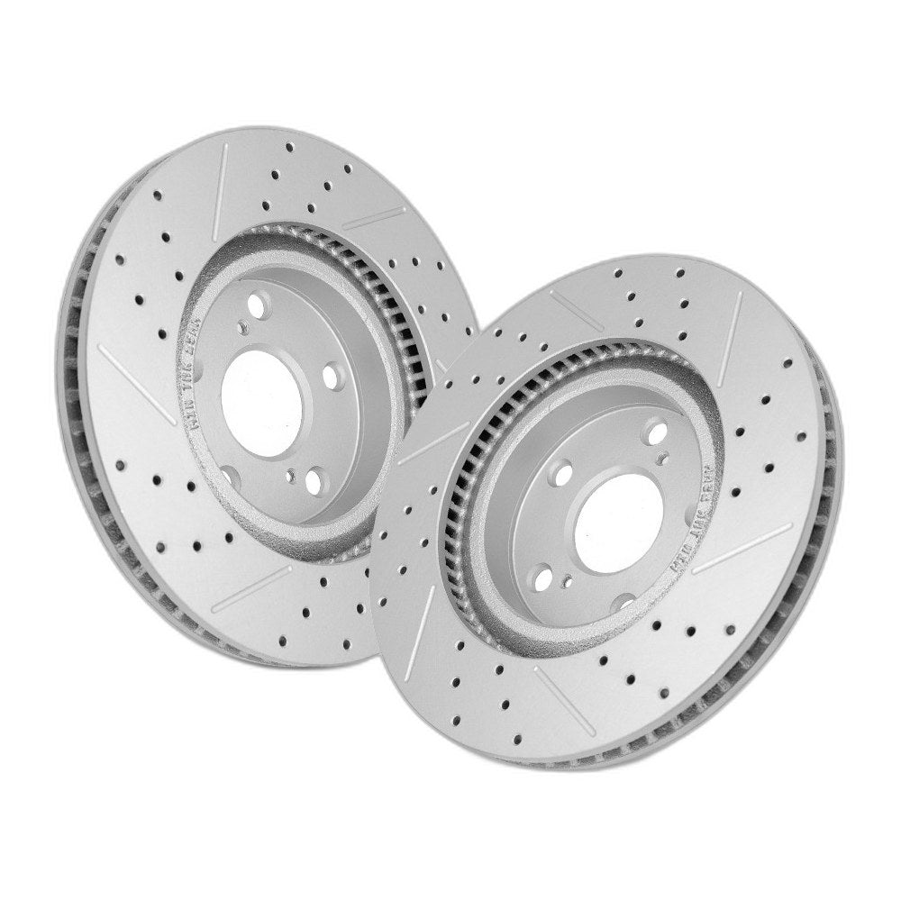 11.65" Front Drilled Slotted Brake Rotors Pair for Toyota Camry 2007-2017