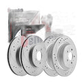 AWD Front & Rear Brake Rotors Brake Pads Kit for 2017 2018 2019 Ford Escape 1.5L