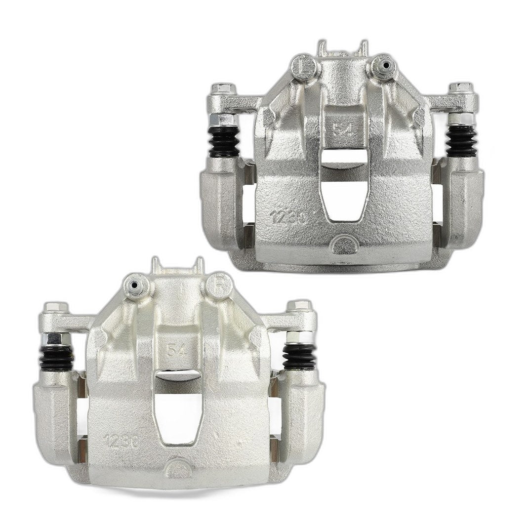 Pair Front Disc Brake Calipers w/ Bracket For 2012-2017 Hyundai Accent Kia Rio