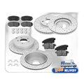 For Ford Edge Lincoln Mkx 2007-2009 Front Rear Drilled Rotors Ceramic Brake Pads
