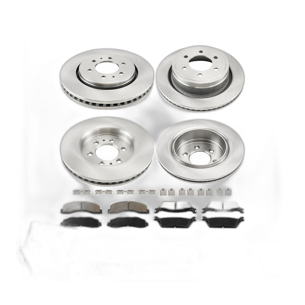 Front & Rear Brake Rotors & Pads Kit Fits 2012-2014 Ford F-150 5.0L V8 D1602