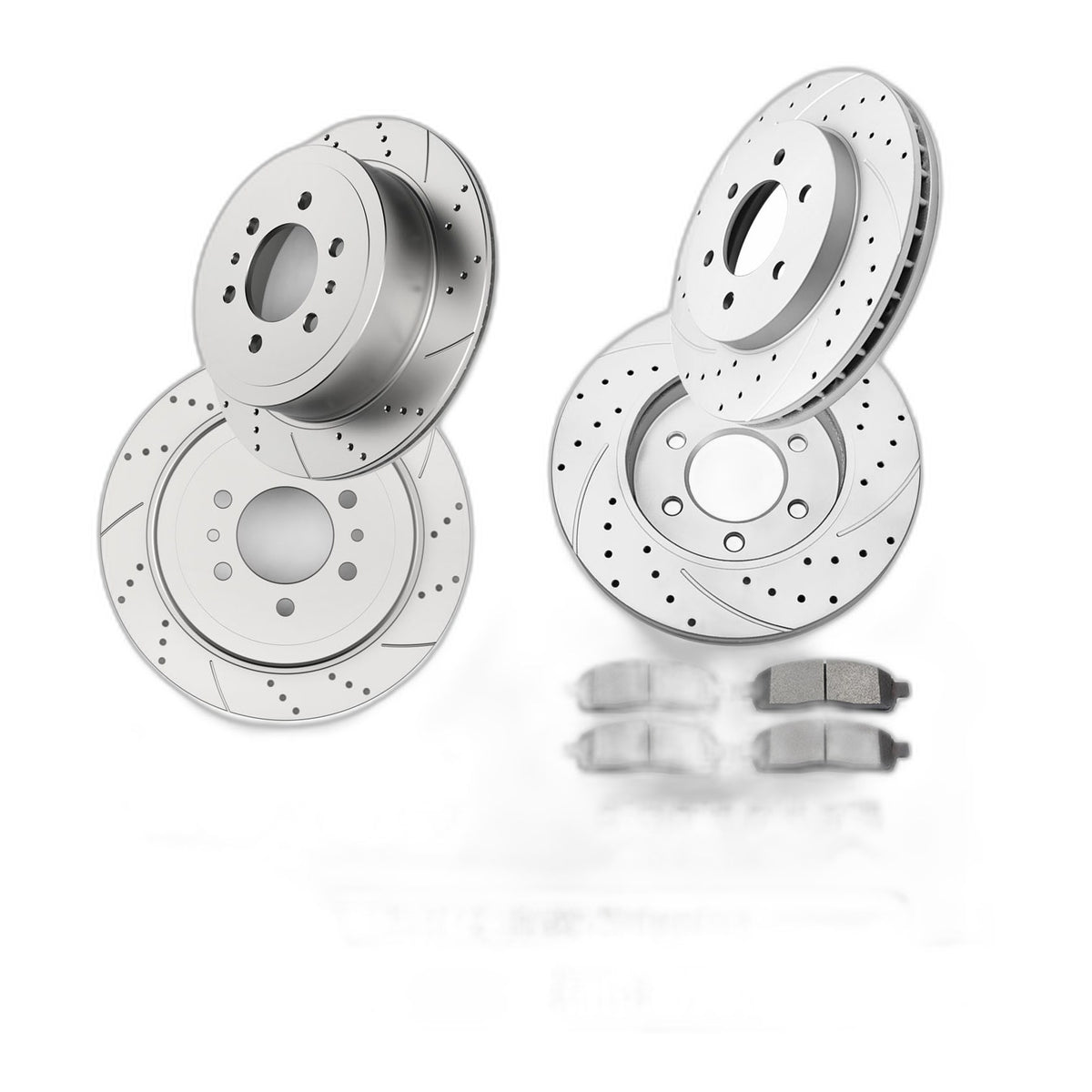 Front and Rear Brake Rotors Pads Kit for Ford F-150 2004-2008 Mark LT 2006-2008