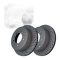 Rear Drilled Slotted Brake Rotors Pair for Toyota Tundra 2021