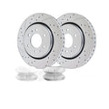 Front Brake Rotors and Pads Kit for Ford F-150 2010-2020 Drilled Slotted Brakes