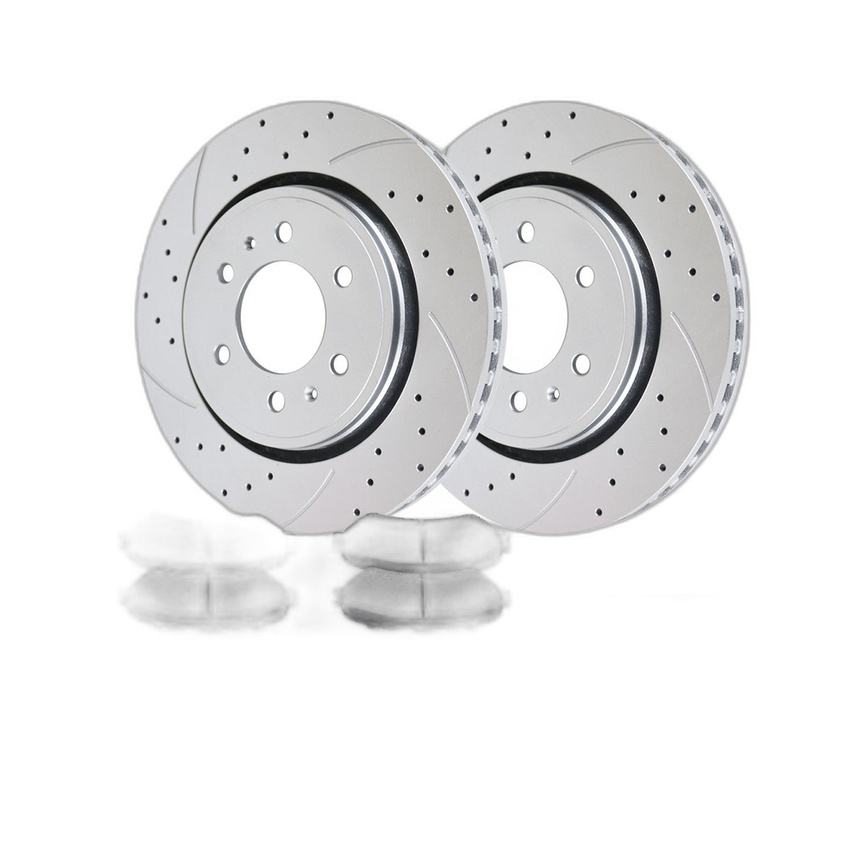 Front Brake Rotors and Pads Kit for Ford F-150 2010-2020 Drilled Slotted Brakes