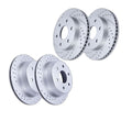 Front Rear Brake Rotors Pads Kit for 1999-06 Chevrolet Silverado 1500 Slotted