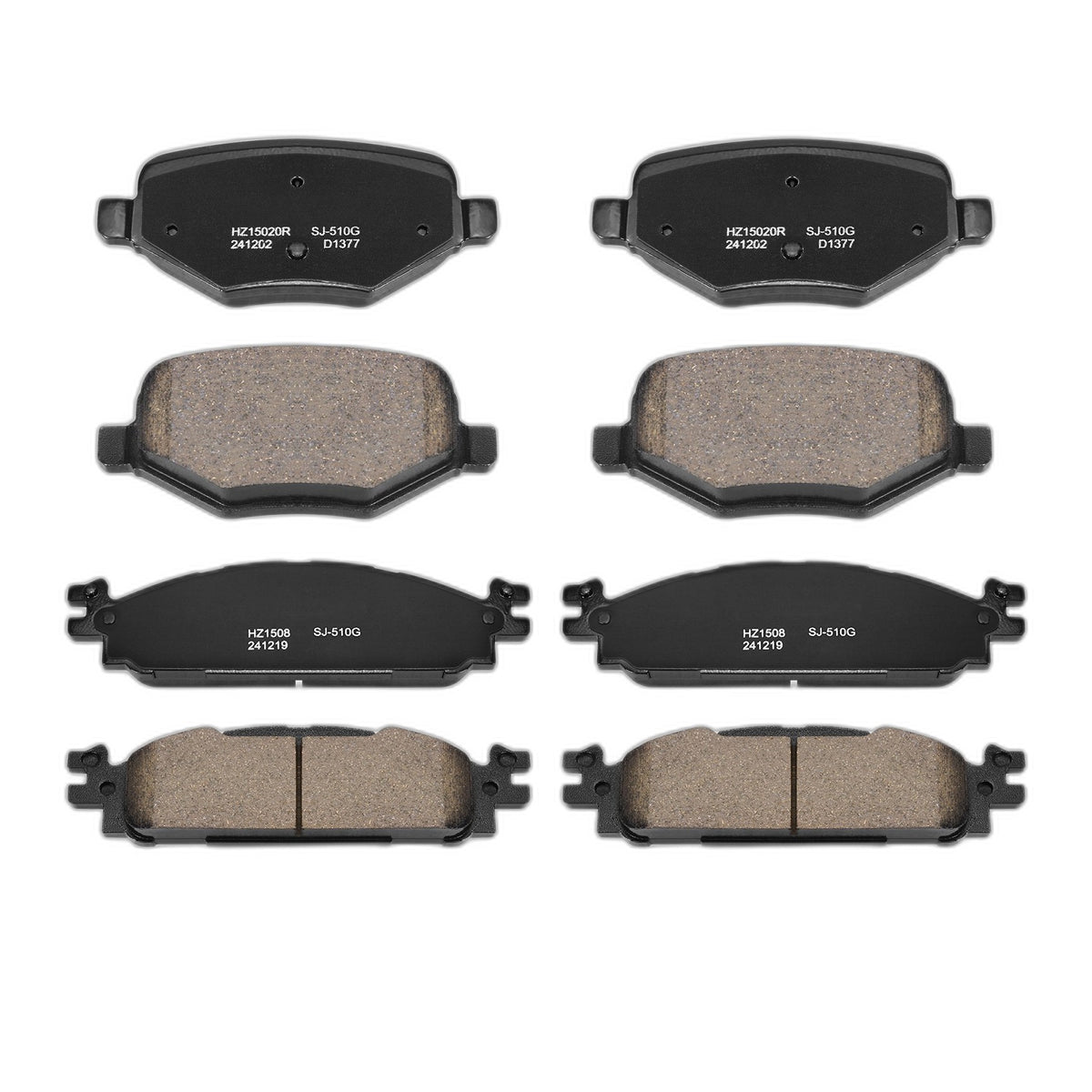 Front Rear Ceramic Brake Pads Kit for Ford Explorer Taurus Flex Lincoln MKS MKT