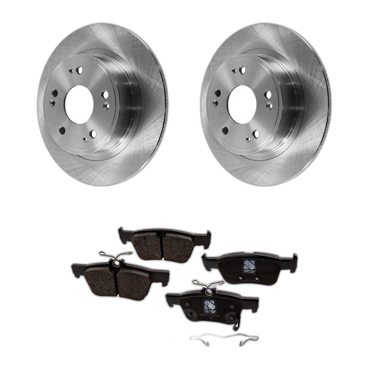 Rear Brake Disc Rotors and Pads Kit For Honda Accord 2018 2019 2020 2021-2023