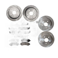 Front & Rear Drilled Rotors + Brake Pads For Dodge Ram 1500 Durango Chrysler