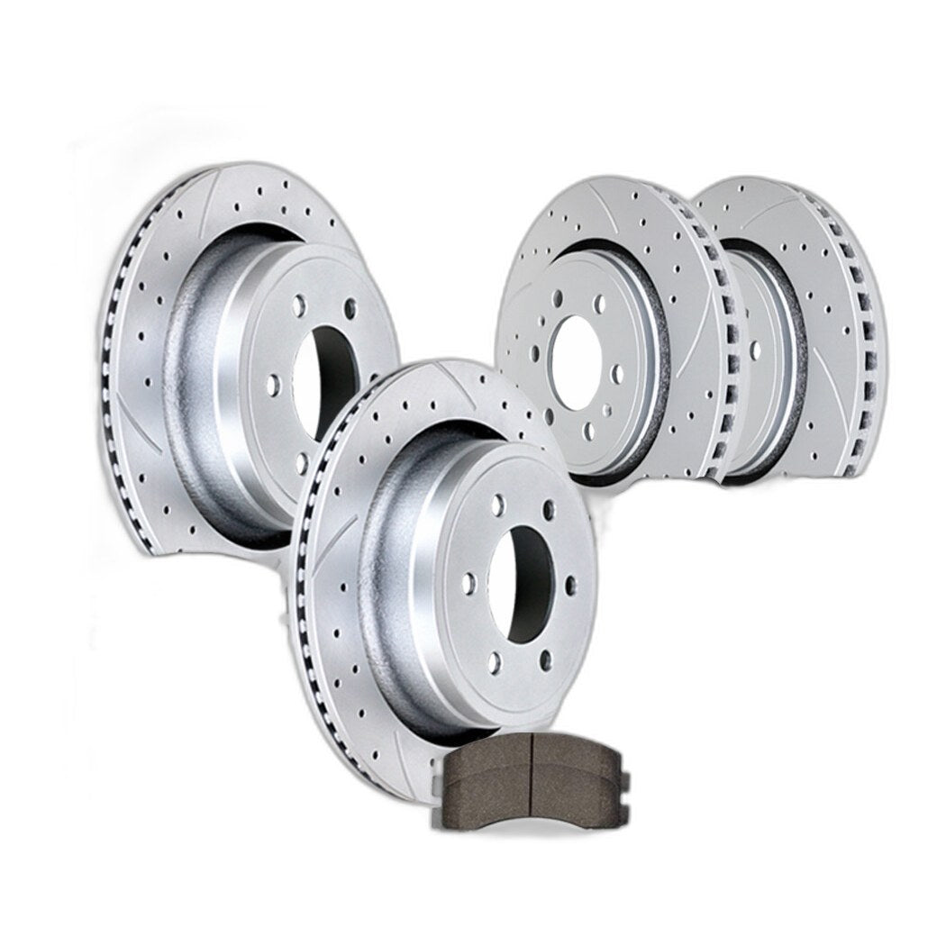 For 2012-2020 Ford F-150 6 Lug Front Rear Brake Disc Rotors and Ceramic Pads Kit