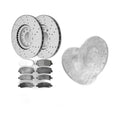 Front and Rear Drilled Disc Rotors Ceramic Brake Pads for 2013- 2016 Dodge Dart