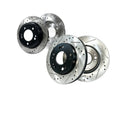 Front and Rear Drilled Slotted Brake Rotors + Ceramic Pads for Ford Escape 2006