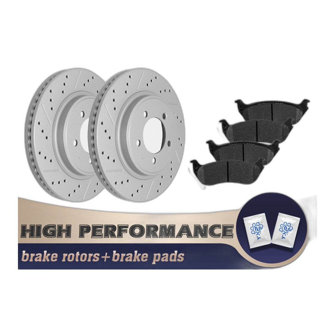 Front & Rear Brake Rotors + Brakes Pads for 2006-2010 Ford Explorer Mountaineer