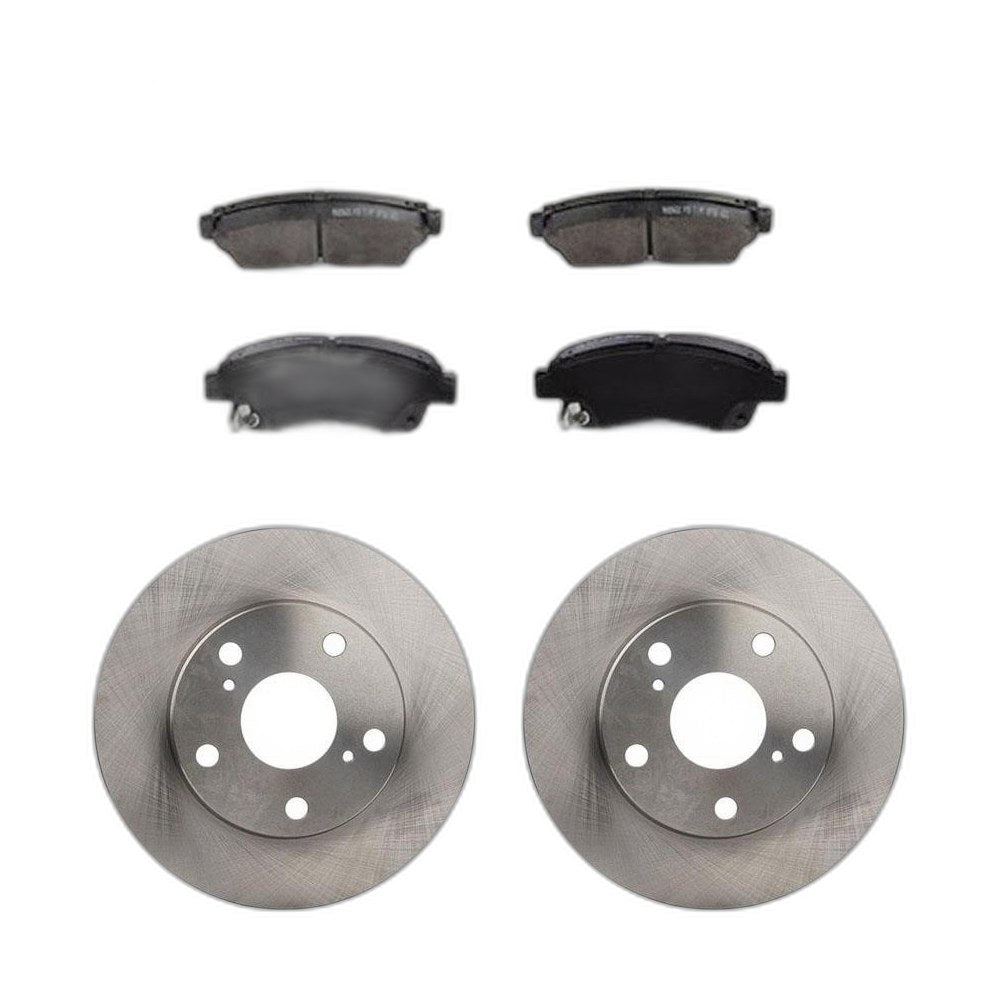 Front Disc Rotors Ceramic Brake Pads Kit for 1992-2001 Toyota Camry