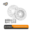 Front Drilled and Slotted Brake Rotors Pads Kit for Ford Fusion Lincoln MKZ