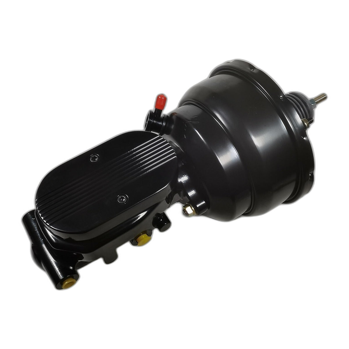 7" Dual BLACK Universal Power Brake Booster Ball Milled Master Cylinder GM Ford