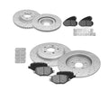 Front & Rear Drilled Rotors+Brake Pads for 2011 -2013 2014 Ford Edge Lincoln MKX