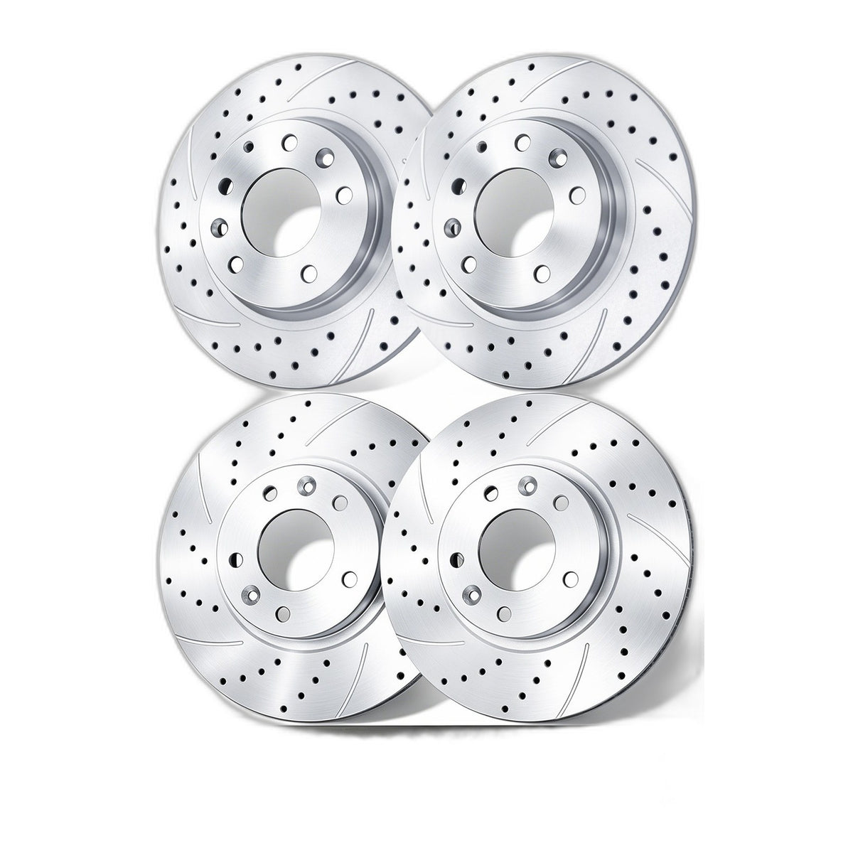 Front Rear Drilled Rotors Brakes Pads Discs Kit for MKZ Mazda 6 Ford Fusion