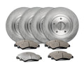 Front & Rear Brake Rotors + Ceramic Pads for Hyundai Elantra Kia Forte