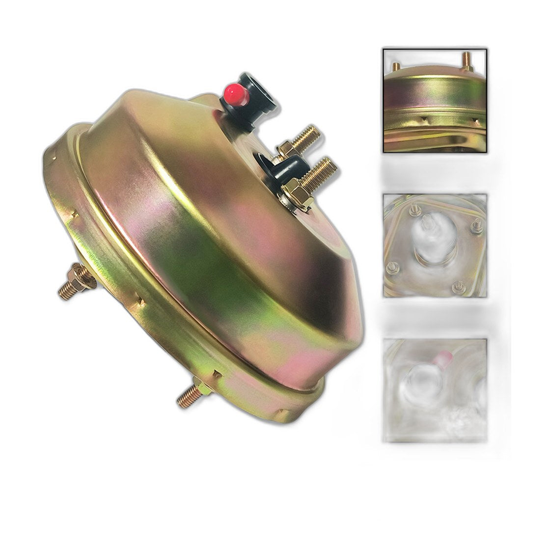 For Ford Chevy Universal 8" Single Diaphragm Power Brake Booster 4 Bolt Zinc