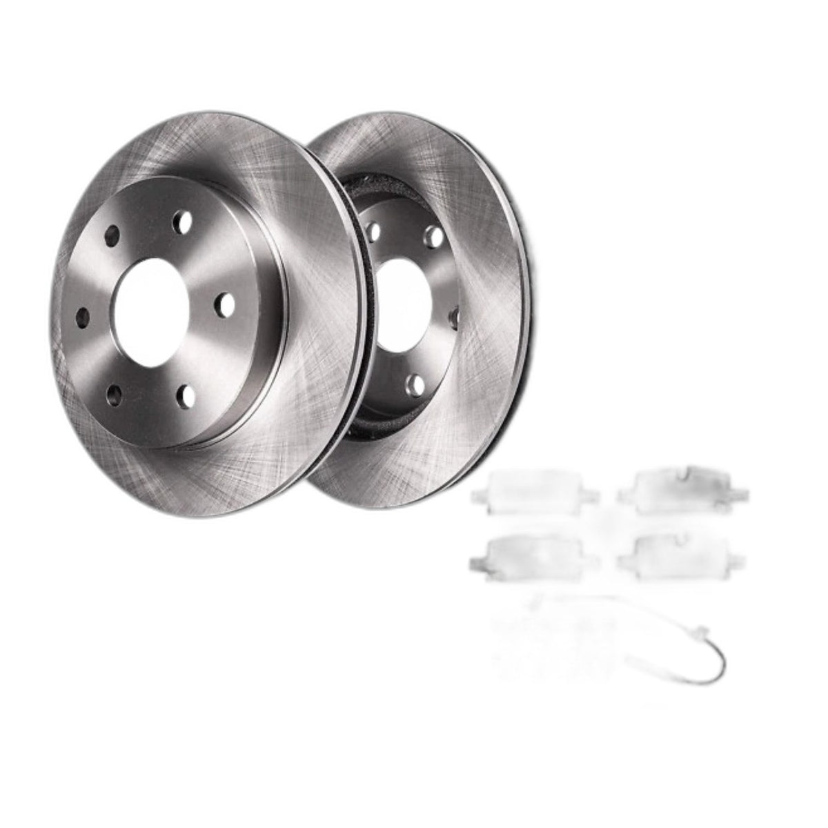 Rear Rotors Ceramic Brake Pads Kit 345mm 2019-2026 Silverado Sierra 1500 Tahoe
