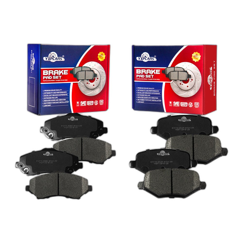 Front & Rear Ceramic Brake Pads Set For 2009 2010 2011 2012 2013 Dodge Journey
